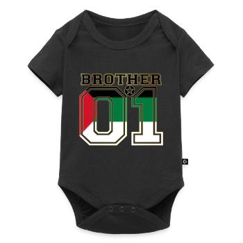 brother brother brother 01 partner palestine palaestin - Baby Premium short-sleeve bodysuit - black - Front