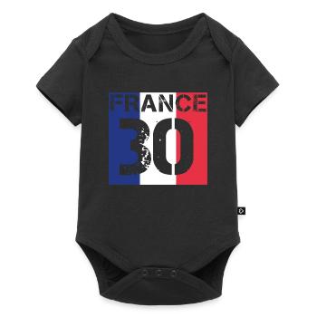 frankreich fussball franzose wm crew member 30 - Baby Premium Kurzarmbody - Schwarz - Vorne