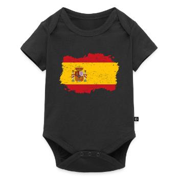Roots Roots Flag Homeland Country Spain png - Baby Premium short-sleeve bodysuit - black - Front