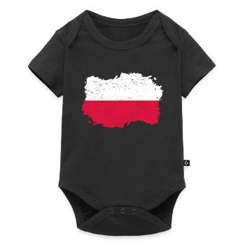 Roots pays drapeau POLOGNE polska pola - Body à manches courtes Premium Bébé - noir - Devant