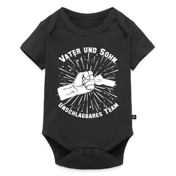 Idée cadeau fête des pères pour père ou fils - Body à manches courtes Premium Bébé - noir - Devant