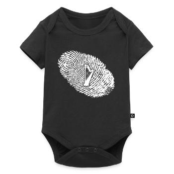 empreinte adn dns cadeau harpe harp - Body à manches courtes Premium Bébé - noir - Devant