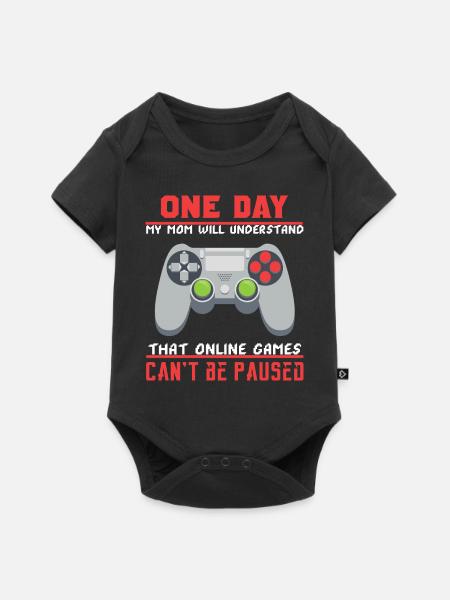 Games - Baby Premium Kurzarmbody - Schwarz