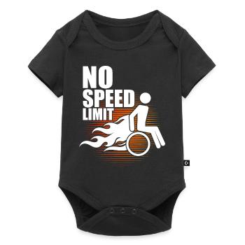 Fauteuil roulant Pas de limite de vitesse - Body à manches courtes Premium Bébé - noir - Devant