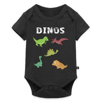 dinosaure - Body à manches courtes Premium Bébé - noir - Devant