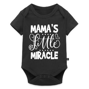 Mamans Litte Miracle Birth Gift Idea - Body à manches courtes Premium Bébé - noir - Devant