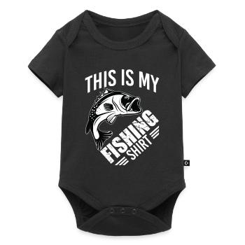 Pêcheur pêche pêcheur t-shirt pêche - Body à manches courtes Premium Bébé - noir - Devant
