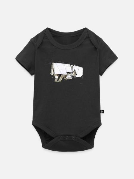 graphic sketch - Baby Premium Kurzarmbody - Schwarz