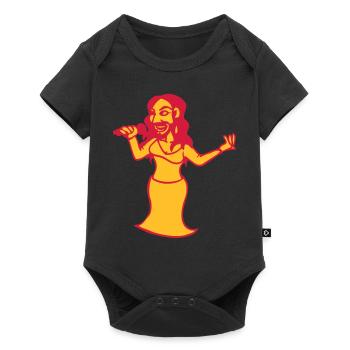 femme a barbe Drag queen travesti - Body à manches courtes Premium Bébé - noir - Devant