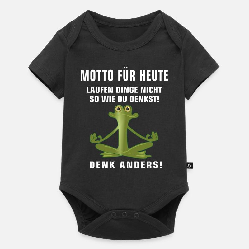 Thème Grenouille Méditation Pensée Pensée Positif - Body à manches courtes Premium Bébé - noir