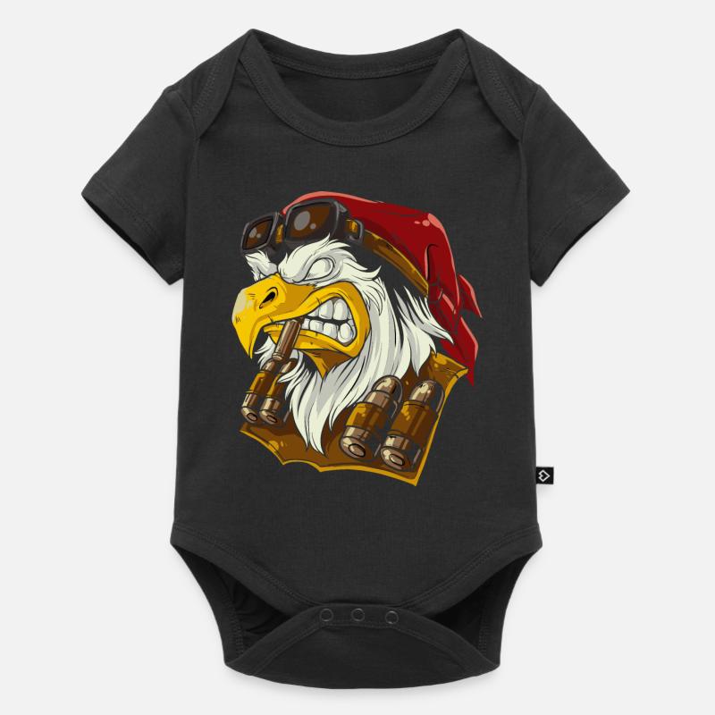 Eagle eagle head - Baby Premium short-sleeve bodysuit - black