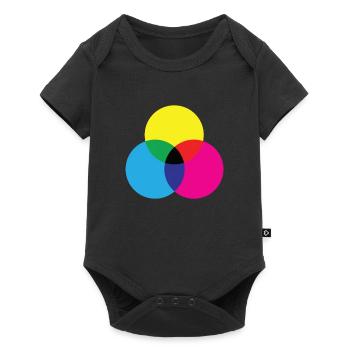CMYK Cyan Magenta Yellow Colors Art Gift Idea - Baby Premium short-sleeve bodysuit - black - Front