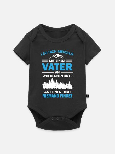 Vater, werdender Papa, Vater Geburt Geschenk - Baby Premium Kurzarmbody - Schwarz