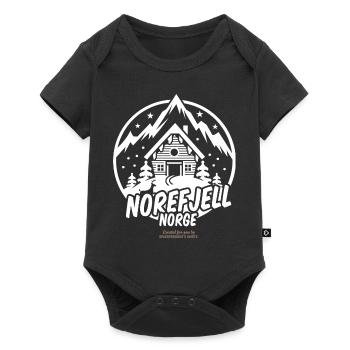 Norefjell Norwegen Ski Resort Design - Baby Premium Kurzarmbody - Schwarz - Vorne