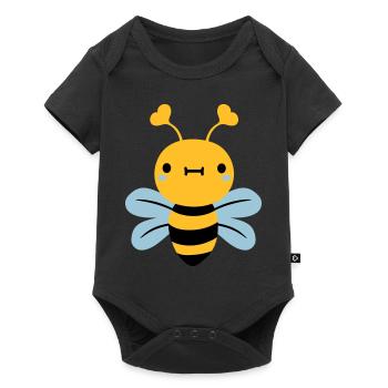 nice little bee hornet wasp - Baby Premium short-sleeve bodysuit - black - Front
