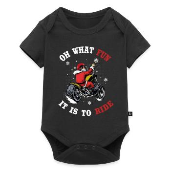Santa Moto Chopper - Body à manches courtes Premium Bébé - noir - Devant