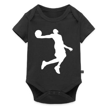 Basketball Sport Geschenk - Baby Premium Kurzarmbody - Schwarz - Vorne