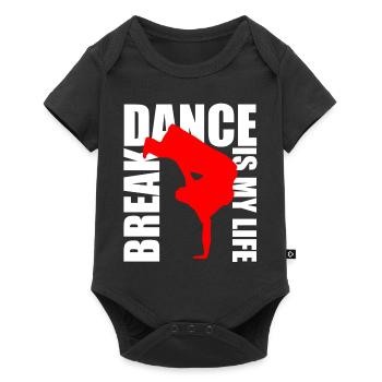 break dance is my life - Baby Premium short-sleeve bodysuit - black - Front