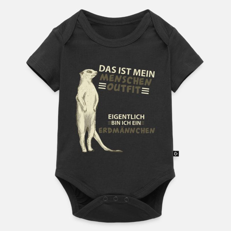 Erdmännchen - Baby Premium Kurzarmbody - Schwarz