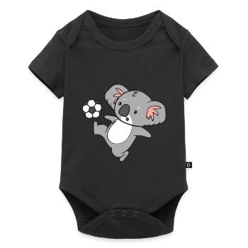 Koala - avec le football - Body à manches courtes Premium Bébé - noir - Devant
