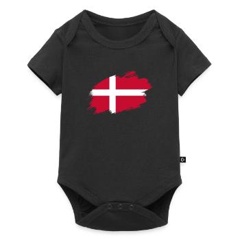 Danemark drapeau danois Drapeau - Body à manches courtes Premium Bébé - noir - Devant