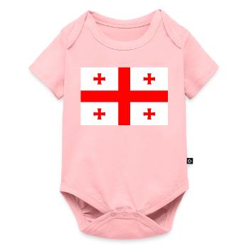 Flag of Georgia - Baby Premium short-sleeve bodysuit - rose - Front