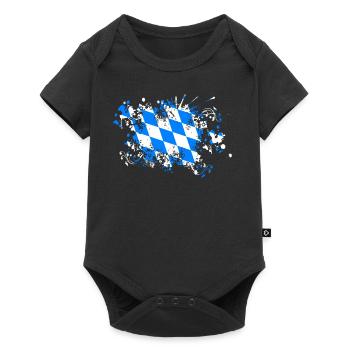 Bavière drapeau splash de peinture bavaroise bavaroise - Body à manches courtes Premium Bébé - noir - Devant