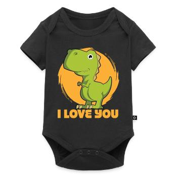 Dino I love you - Body à manches courtes Premium Bébé - noir - Devant