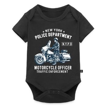 Motorcycle Officer Motorcyclist Gifts Police - Baby Premium short-sleeve bodysuit - black - Front