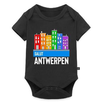 antwerpen - Baby Premium Kurzarmbody - Schwarz - Vorne