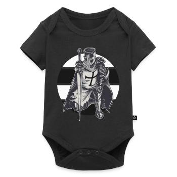 Caballero de la Orden Alemana Cruz Blanca Negra Templaria - Body de manga corta para bebés Premium  - negro - delante