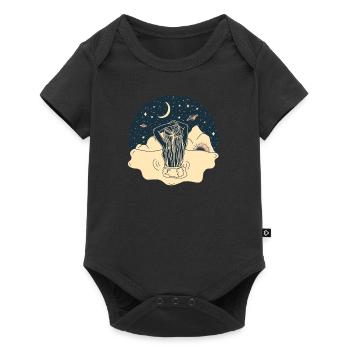 Nature, Sun, Moon, Stars, Sky, Water, Planet - Baby Premium short-sleeve bodysuit - black - Front