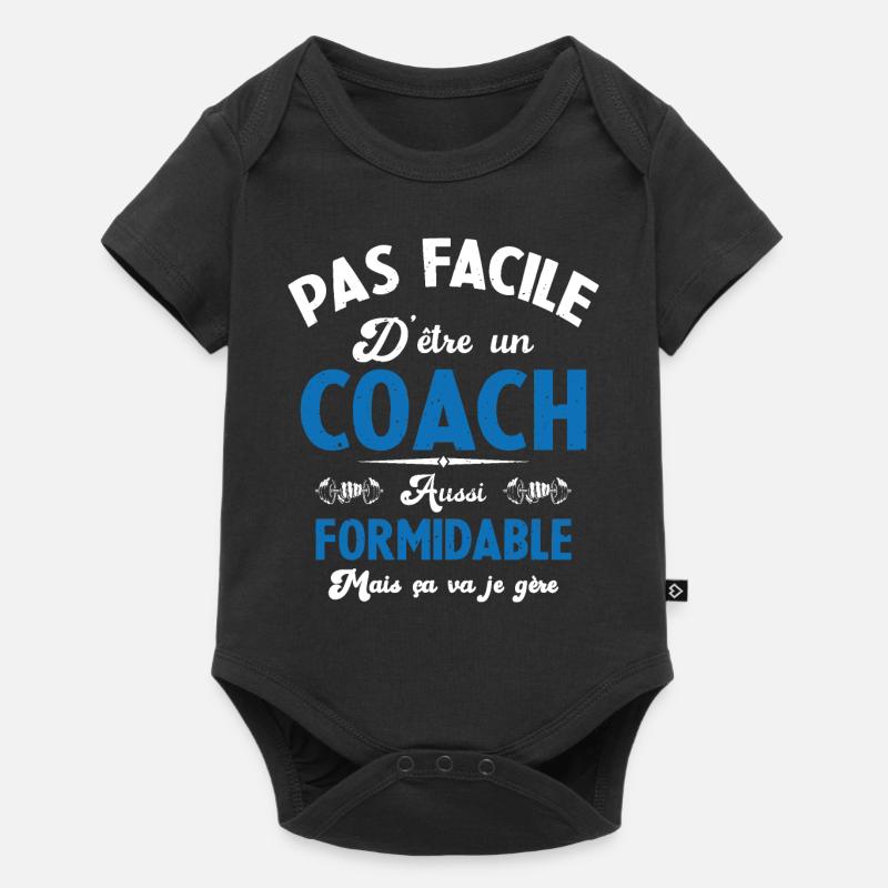 Coach Formidable Idée Cadeau Entraîneur Drôle - Body à manches courtes Premium Bébé - noir