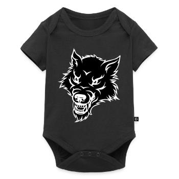 wolf - Baby Premium short-sleeve bodysuit - black - Front