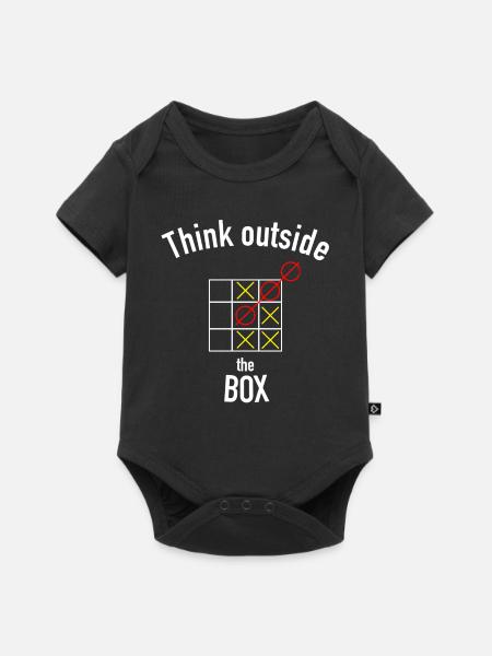 Think outside the box - Baby Premium Kurzarmbody - Schwarz