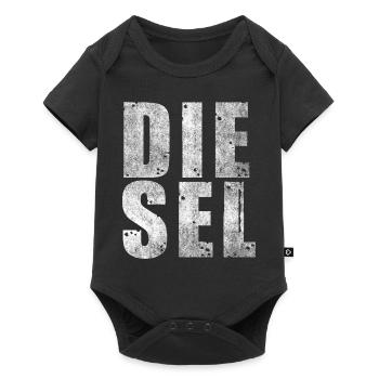 Diesel lettering design for diesel drivers - Baby Premium short-sleeve bodysuit - black - Front