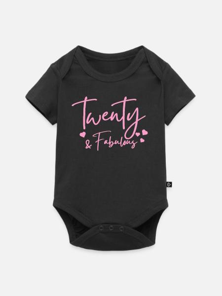 zwanzig fabelhaft - Baby Premium Kurzarmbody - Schwarz