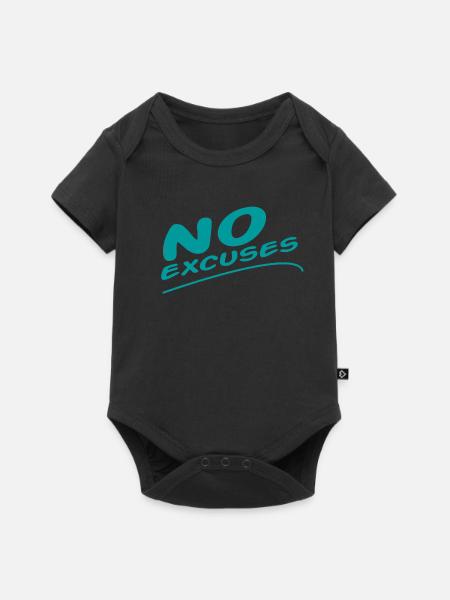 Keine Entschuldigung - Baby Premium Kurzarmbody - Schwarz