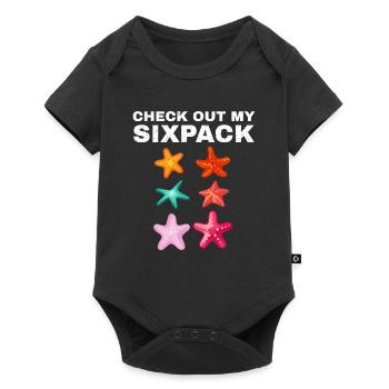 Seestern - Baby Premium Kurzarmbody - Schwarz - Vorne
