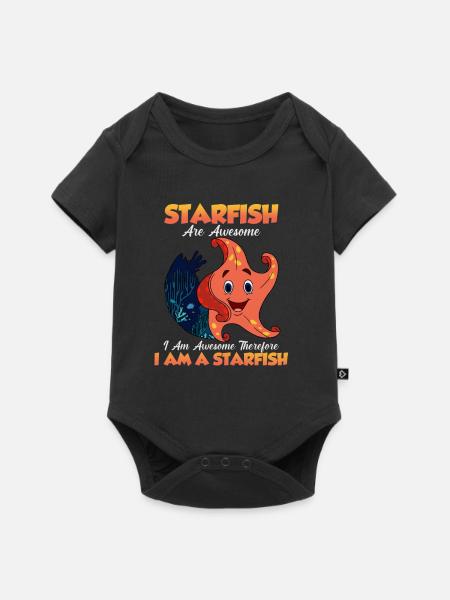 Seestern - Baby Premium Kurzarmbody - Schwarz