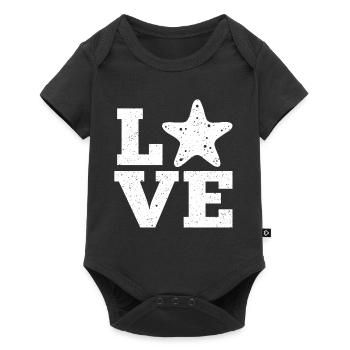 Seestern - Baby Premium Kurzarmbody - Schwarz - Vorne