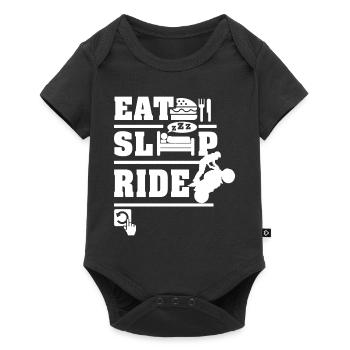 Eat Sleep ride - Baby Premium short-sleeve bodysuit - black - Front