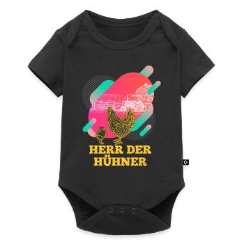 Herr Der Hühner - Baby Premium Kurzarmbody - Schwarz - Vorne