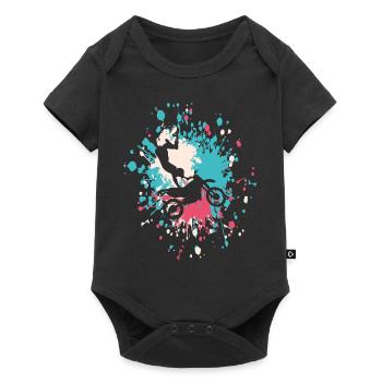 Motocross Style Color Splash - Baby Premium short-sleeve bodysuit - black - Front