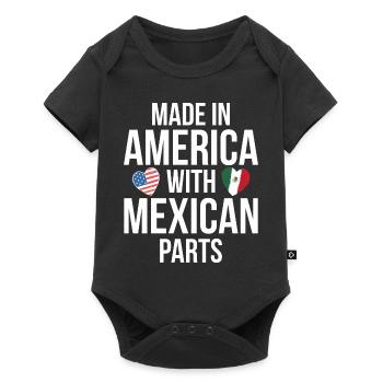 MADE IN AMERICA WITH MEXICAN PARTS - Baby Premium short-sleeve bodysuit - black - Front