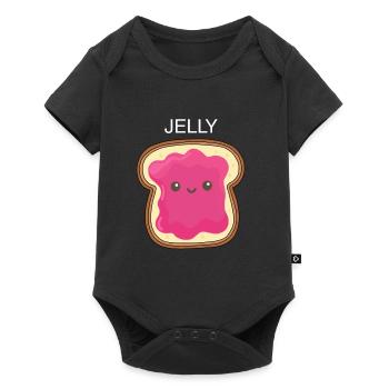 Erdnussbutter Peanut Butter Marmelade Geschenk - Baby Premium Kurzarmbody - Schwarz - Vorne
