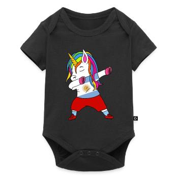 Argentine Football Dabbing Cadeau - Body à manches courtes Premium Bébé - noir - Devant