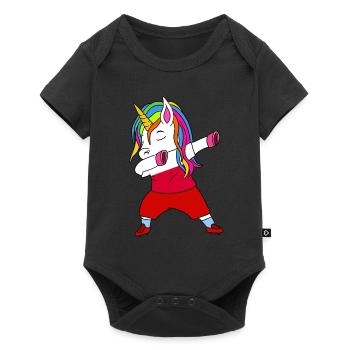 Poland football-dabbing gift - Baby Premium short-sleeve bodysuit - black - Front