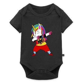 Germany Football Dabbing Gift - Baby Premium short-sleeve bodysuit - black - Front