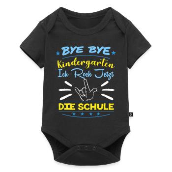 Einschulung Schulanfang Kindergarten Schulstart - Baby Premium Kurzarmbody - Schwarz - Vorne